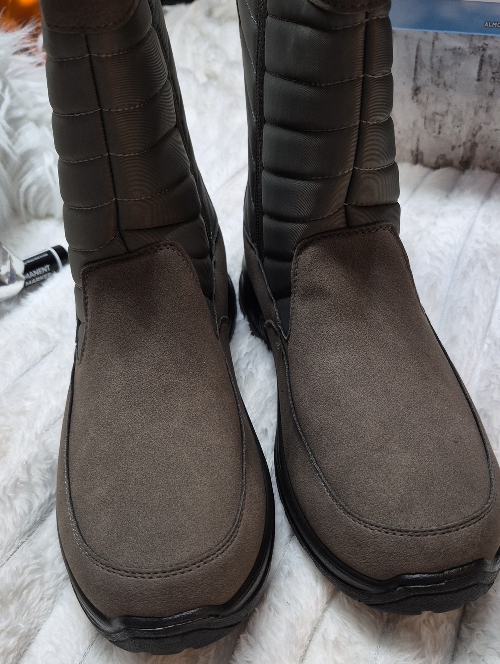 Easy Street Frazer Waterproof "Easy Works" Women's Sz 12 Wide Boots New - Picture 7 of 9